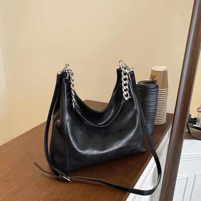 Chain Panel Shoulder Bag