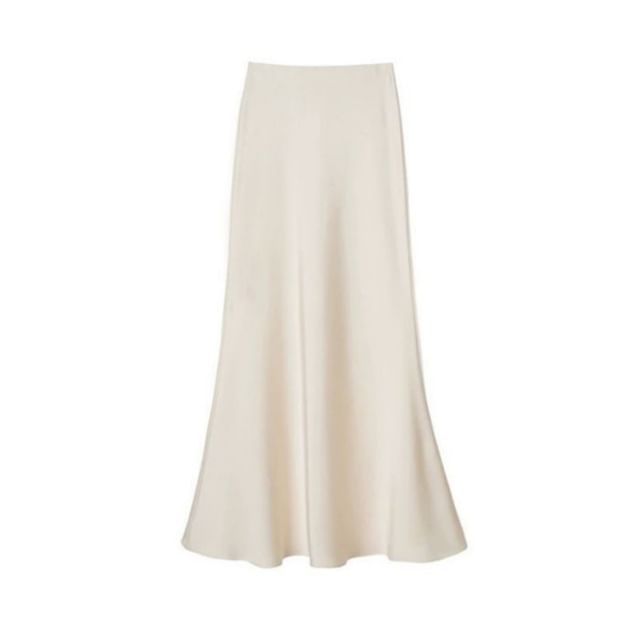 Satin Maxi Fishtail Skirt