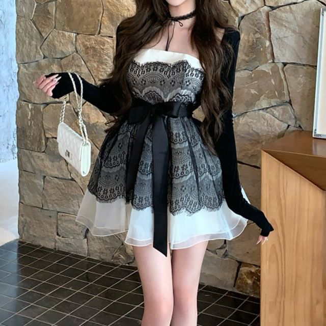 mini cardigan for dress Plain Crop / Sleeveless Lace A-Line – Gemi Glitz Peasant Mexican, CottageGoth Dress, Accessories:Shoulders only Promotion_TotalStretchDoorbusters Craft of Weaving