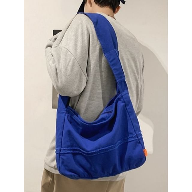 Frayed Trim Crossbody Bag