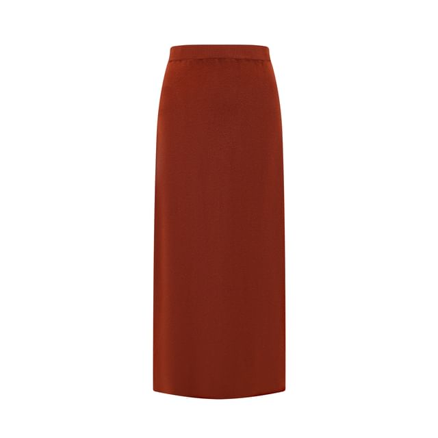 Sweater & Pencil Skirt Set - Batwing Sleeve, Boat Neck