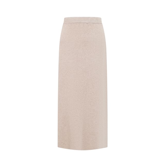 Sweater & Pencil Skirt Set - Batwing Sleeve, Boat Neck