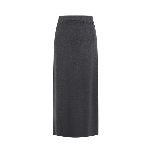 Sweater & Pencil Skirt Set - Batwing Sleeve, Boat Neck