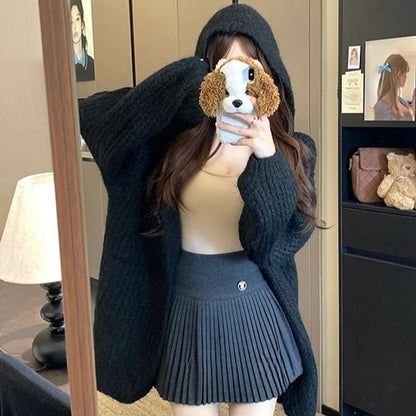 Plain Long Cardigan
