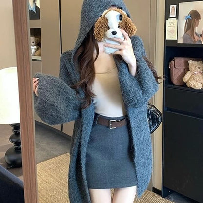 Plain Long Cardigan