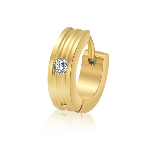 Rhinestone Alloy Huggie Earring (various design)