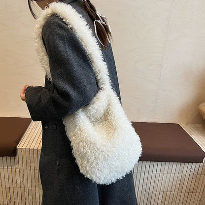 Plain Fluffy Crossbody Shoulder Bag