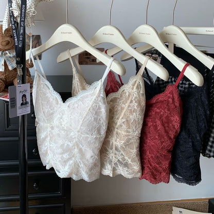 V-Neck Lace Camisole Top