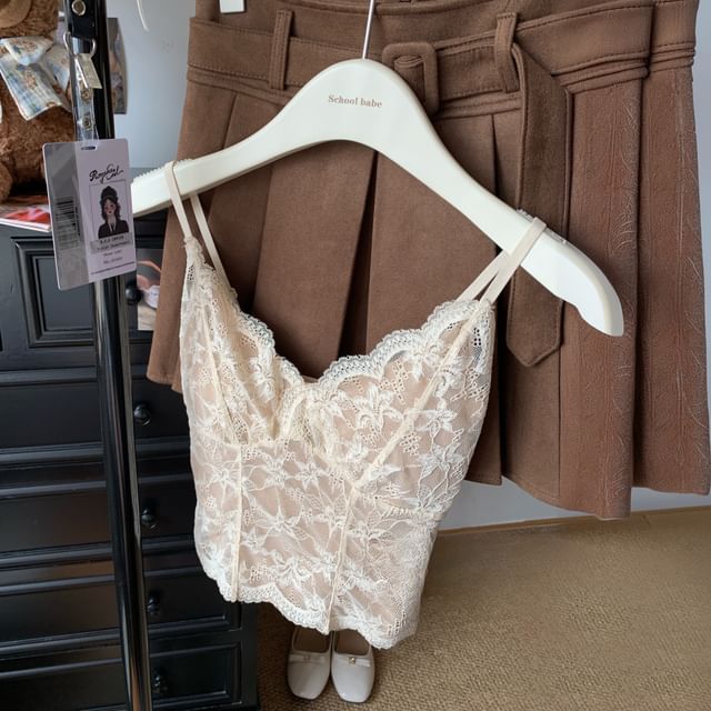 V-Neck Lace Camisole Top