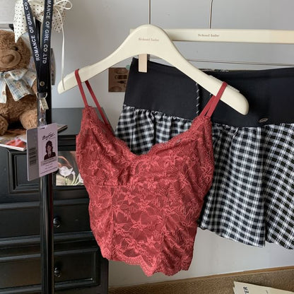 V-Neck Lace Camisole Top