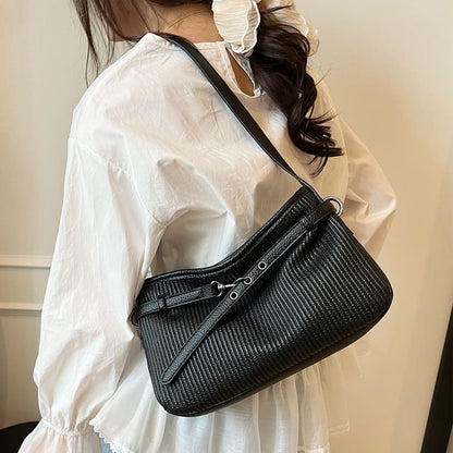 Ribbed Plain Crossbody Bag