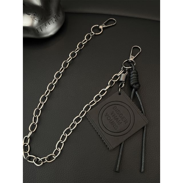 Faux Leather Alloy Jeans Chain