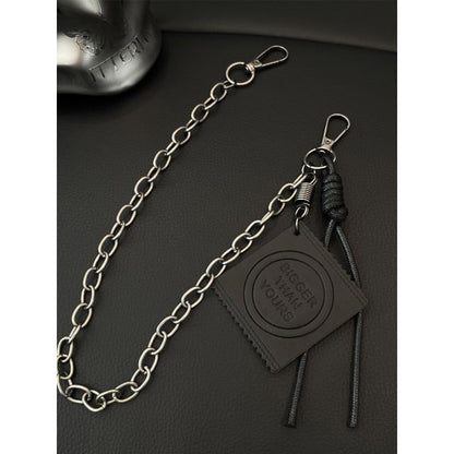 Faux Leather Alloy Jeans Chain
