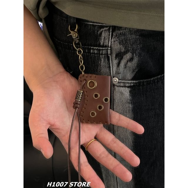Lighter Holder Faux Leather Alloy Jeans Hanging Decoration