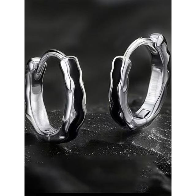 Irregular Alloy Huggie Earring / Set