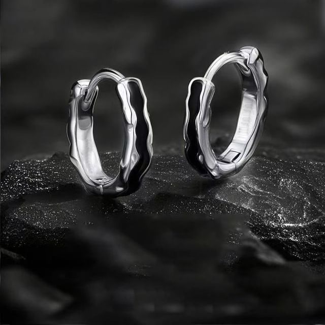 Irregular Alloy Huggie Earring / Set