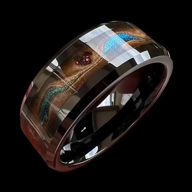 Moving Sand Alloy Ring