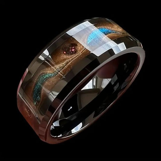 Moving Sand Alloy Ring