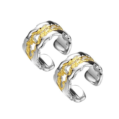 Sterling Silver Cutout Ear Cuff / Set