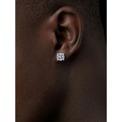 Sterling Silver Rhinestone Magnetic Earring / Set