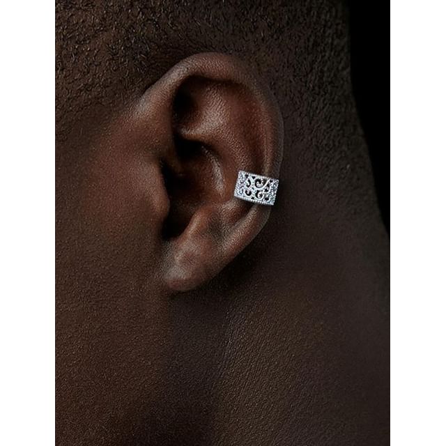 Sterling Silver Perforated Ear Cuff / Set