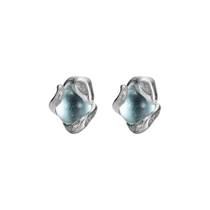 Sterling Silver Gemstone Ear Stud / Set