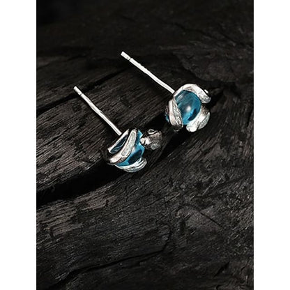 Sterling Silver Gemstone Ear Stud / Set