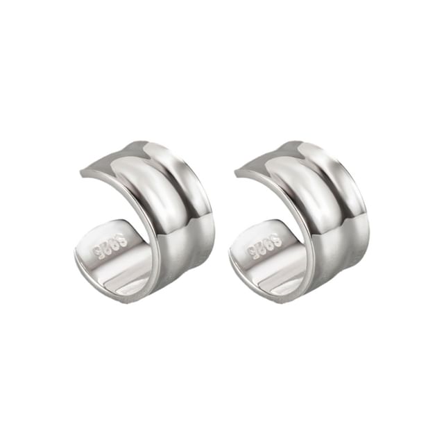 Sterling Silver Shiny Ear Cuff / Set