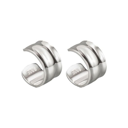 Sterling Silver Shiny Ear Cuff / Set