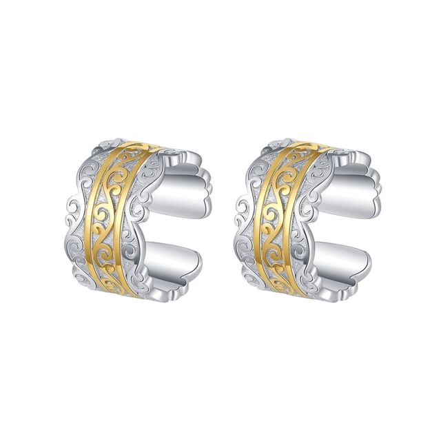 Sterling Silver Engraved Ear Cuff / Set