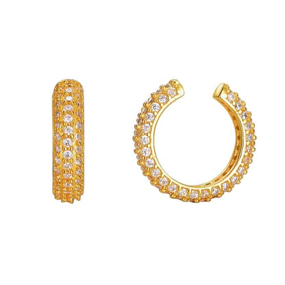 Sterling Silver Rhinestone Ear Cuff / Set