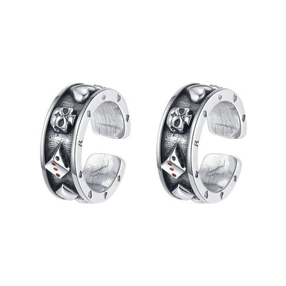 Sterling Silver Poker Ear Cuff / Set