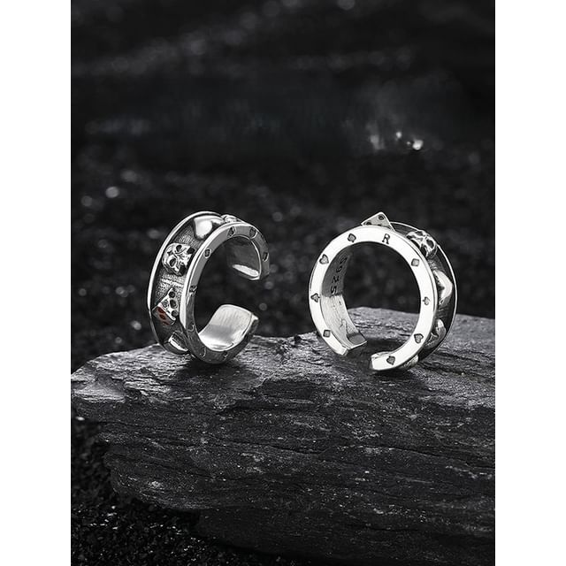 Sterling Silver Poker Ear Cuff / Set