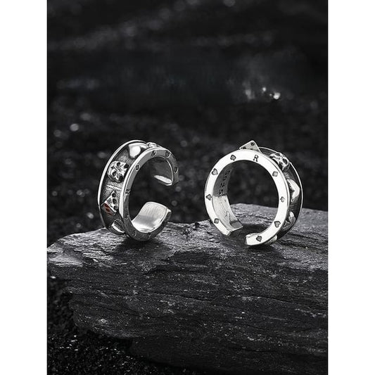Sterling Silver Poker Ear Cuff / Set