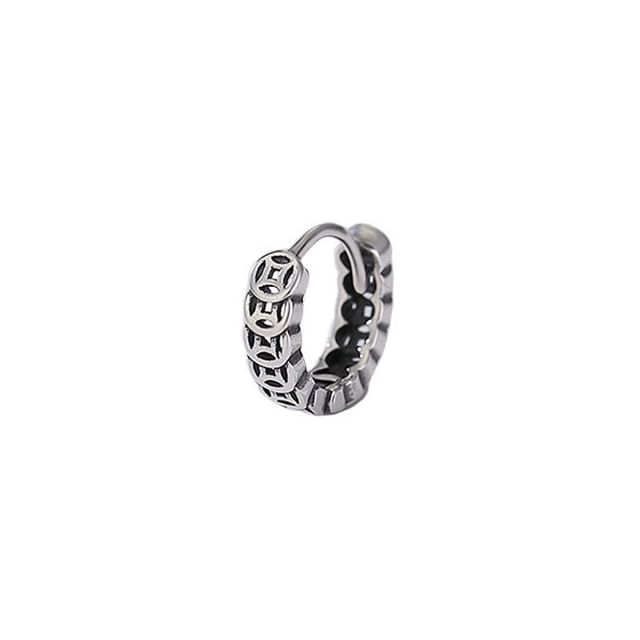 Sterling Silver Coin Huggie Earring / Set