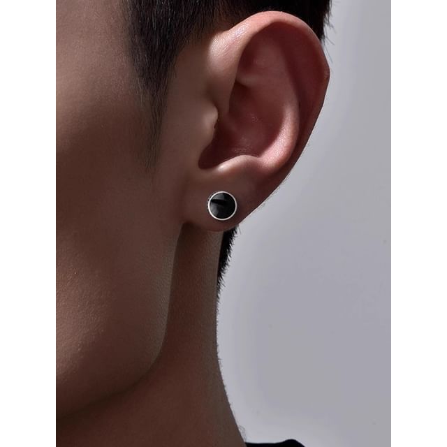 Sterling Silver Engraved Ear Stud / Set