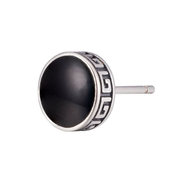 Sterling Silver Engraved Ear Stud / Set