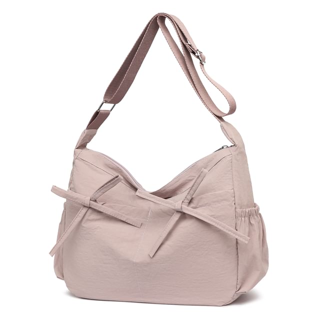 Nylon Plain Shoulder Bag
