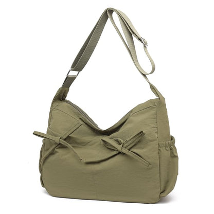 Nylon Plain Shoulder Bag