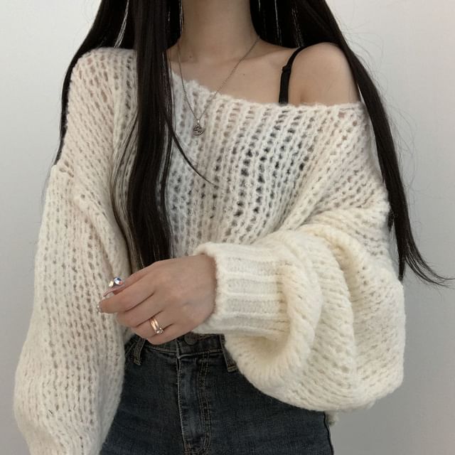 Solid Boat-Neck Pullover Sweater