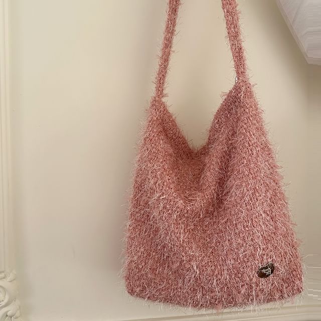 Plain Fluffy Crossbody Bag