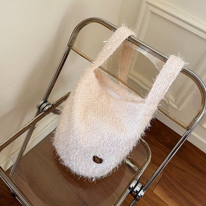Plain Fluffy Crossbody Bag