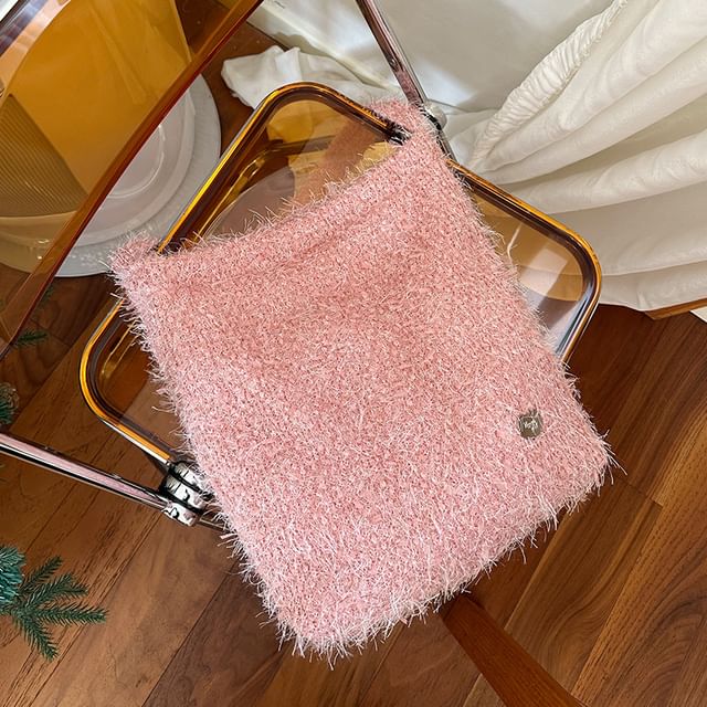 Plain Fluffy Crossbody Bag