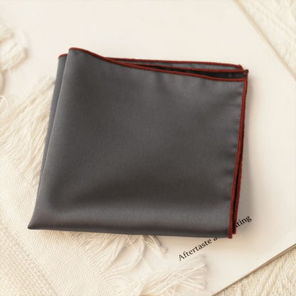 Contrast Trim Pocket Square