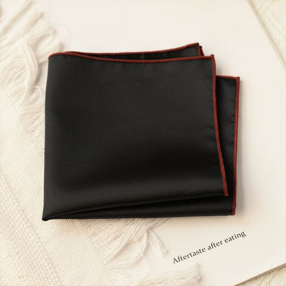 Contrast Trim Pocket Square