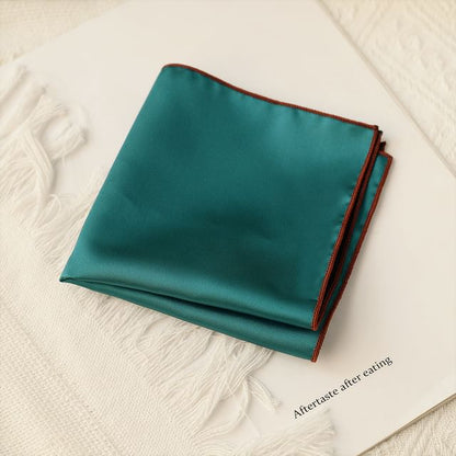 Contrast Trim Pocket Square