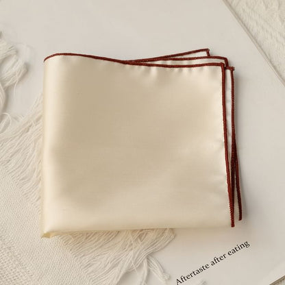 Contrast Trim Pocket Square