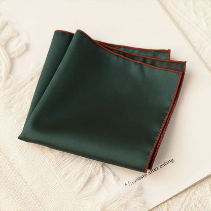 Contrast Trim Pocket Square