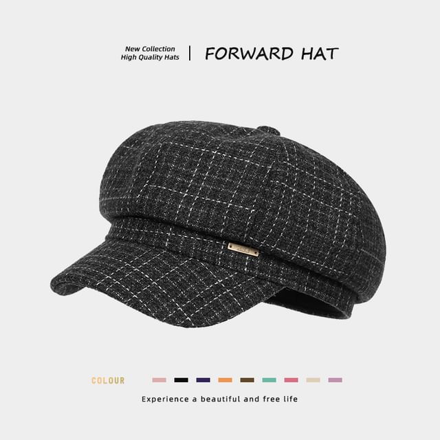 Plaid Newsboy Cap