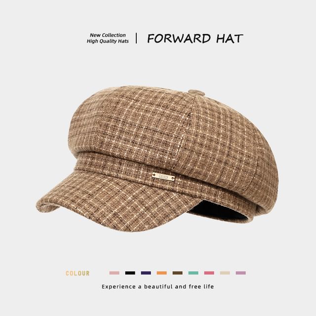 Plaid Newsboy Cap